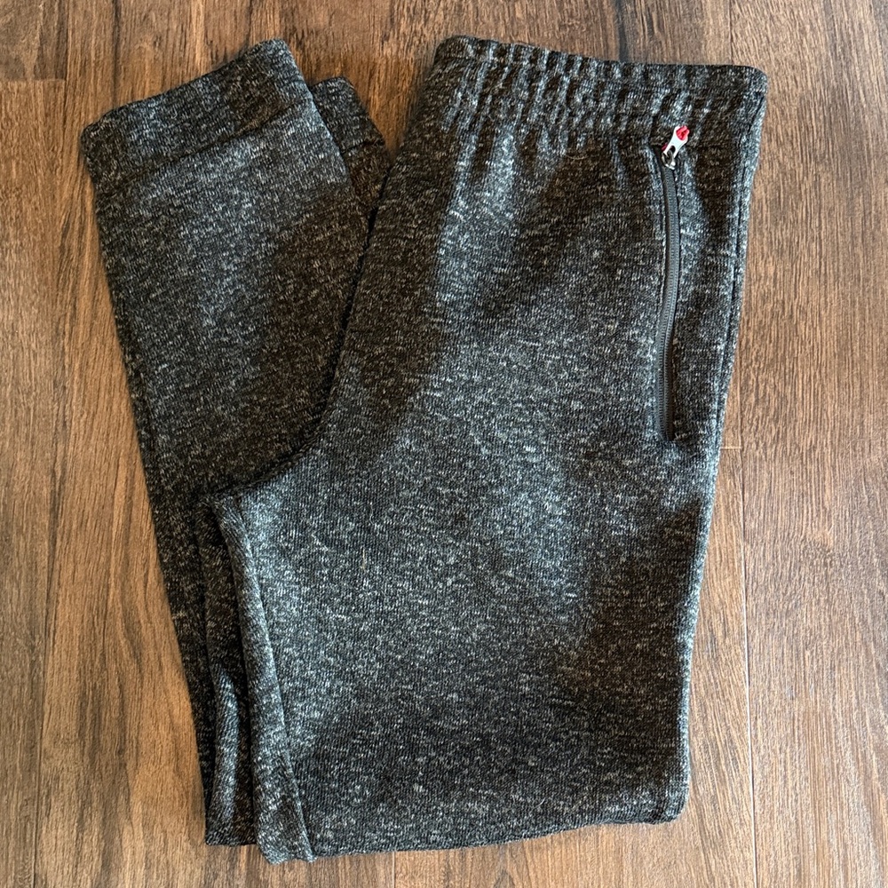 Women’s Heather Dark Gray Leggings with Zipper Pocket Size M